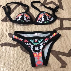 Tribal print swim suit